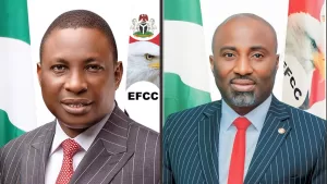 Combination-photo-of-EFCC-Chairman-Ola-Olukayode-and-his-new-Chief-of-Staff-Michael-Nzekwe